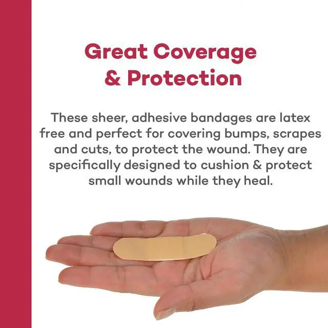 Alt view image 6 of 6 - Sheer Plastic Adhesive Bandages - Latex Free - 300 Count (3 Pack)
