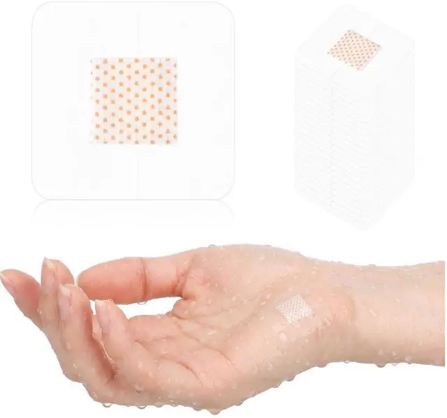 Main image of 150 Pcs 1 Inch Clear Waterproof Adhesive Bandage Small Square Flexible Adhesive Bandages for Adult Minor Cuts, Abrasions, and Fingertip Wounds Care, Stays on Skin in Shower or Pool