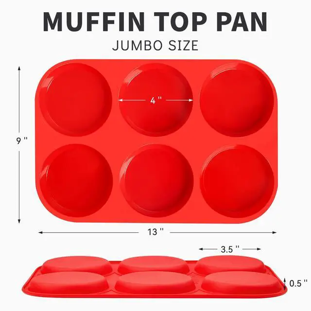 Alt view image 2 of 7 - 4 Inch Silicone Egg Molds for Breakfast Sandwiches, 2 Pack, 12 Cavities