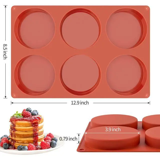 Alt view image 2 of 7 - Silicone Egg Molds for Baking, 4 Inch, 3 Pcs