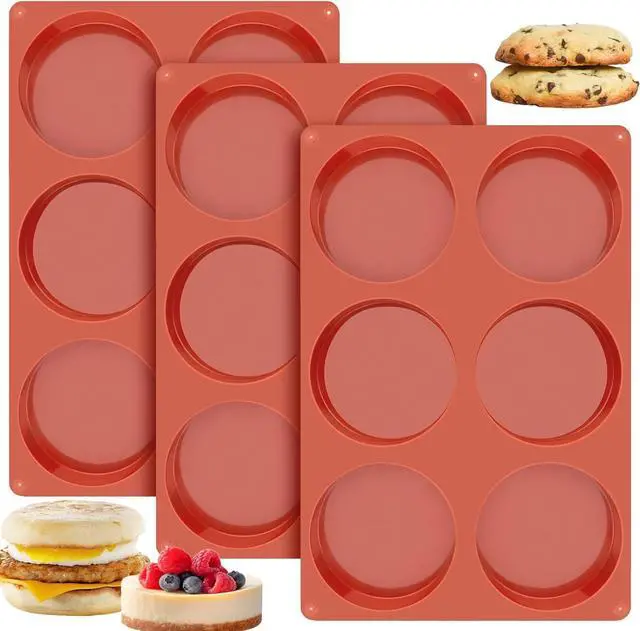 Main image of Silicone Egg Molds for Baking, 4 Inch, 3 Pcs