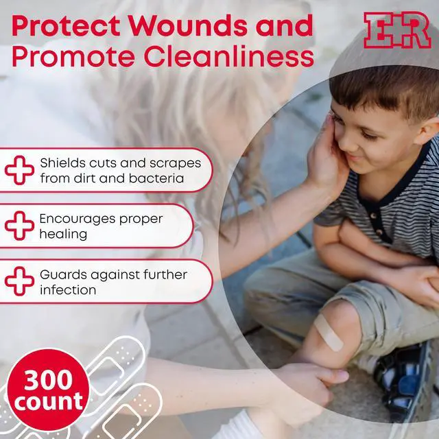 Alt view image 2 of 5 - 1 x 3 Fabric Adhesive Bandages, Latex-Free Stretchy Strips 300 Count