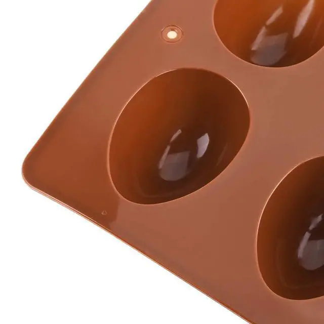 Alt view image 4 of 7 - 8 Cavity Silicone Egg Pan, Egg Tray, Egg Shape Ice Tray, Silicone Pan for Cake Decorating, Chocolate, Candy, Jello, Baking Pan for Muffin, Bread and More
