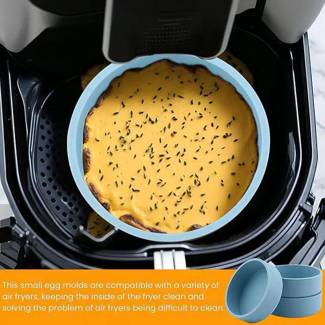 Alt view image 2 of 7 - Air Fryer Egg Mold 3 Pack, Silicone Egg Bite Cups, 6 fl oz
