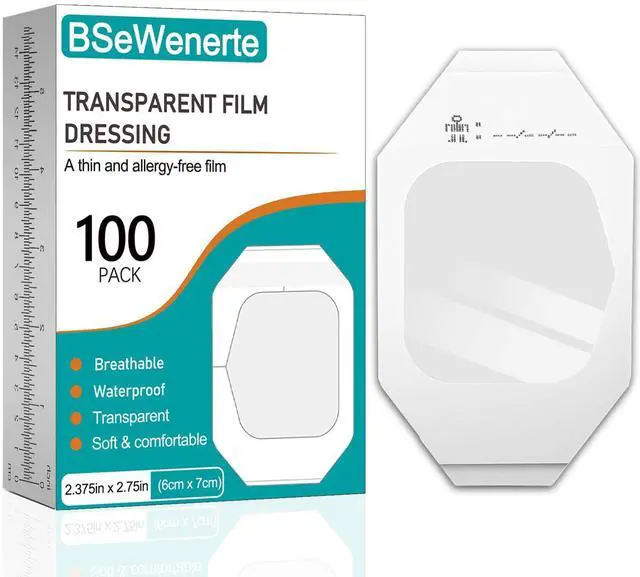 Main image of Transparent Film Dressing 100Packs 2.37" x 2.75" Waterproof Clear Bandages