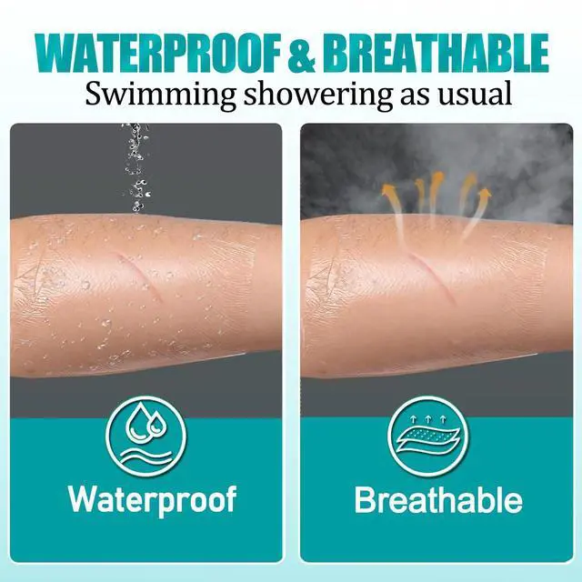 Alt view image 4 of 7 - Transparent Film Dressing 100Packs 2.37" x 2.75" Waterproof Clear Bandages