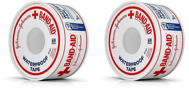 Main image of Brand of First Aid Products 100% Waterproof Self-Adhesive Medical Tape Roll to Secure Bandages, Durable First Aid Wound Care Bandaging Tape, 1 Inch by 10 Yards (Pack of 2)