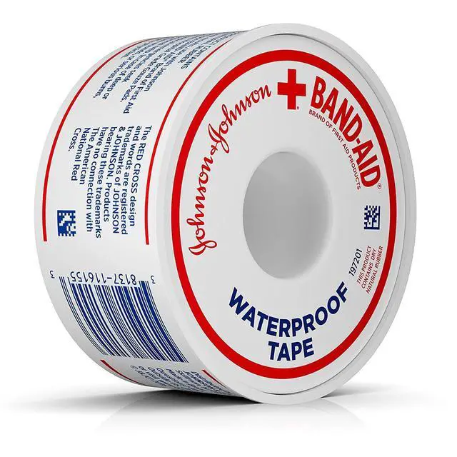 Alt view image 2 of 3 - Brand of First Aid Products 100% Waterproof Self-Adhesive Medical Tape Roll to Secure Bandages, Durable First Aid Wound Care Bandaging Tape, 1 Inch by 10 Yards (Pack of 2)