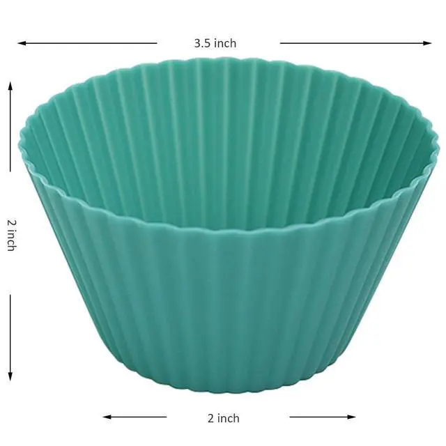 Alt view image 2 of 7 - Extra Large Silicone Cupcake Muffin Cups 12 Pcs(3.54 Inch)