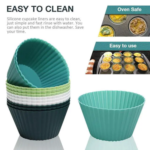 Alt view image 5 of 7 - Extra Large Silicone Cupcake Muffin Cups 12 Pcs(3.54 Inch)