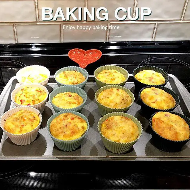 Alt view image 6 of 7 - Extra Large Silicone Cupcake Muffin Cups 12 Pcs(3.54 Inch)