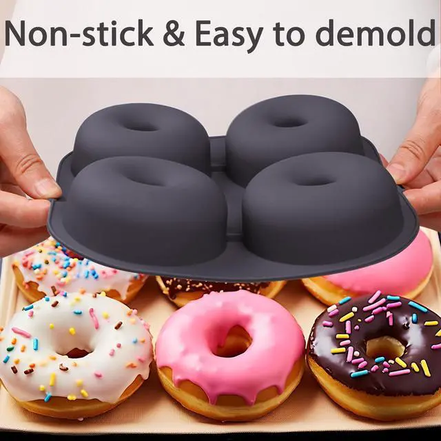 Alt view image 3 of 7 - Silicone Donut Pan for Baking, 4-Cavity Mold