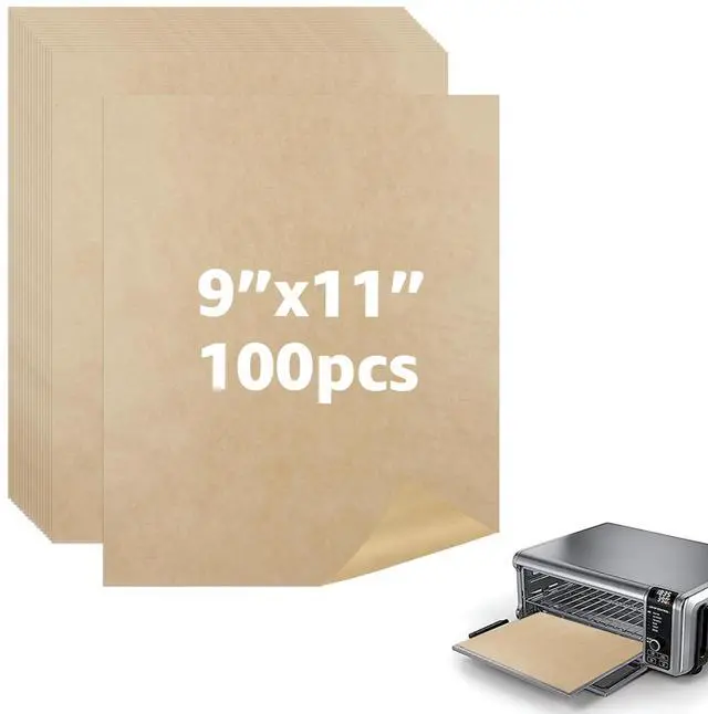 Main image of 9 x11 inch Air Fryer Parchment Paper Squares, 100 Sheets Unbleached Pre-Cut Baking Disposable Paper Liner for Cuisinart Non-Stick Air Fryer Toaster Oven