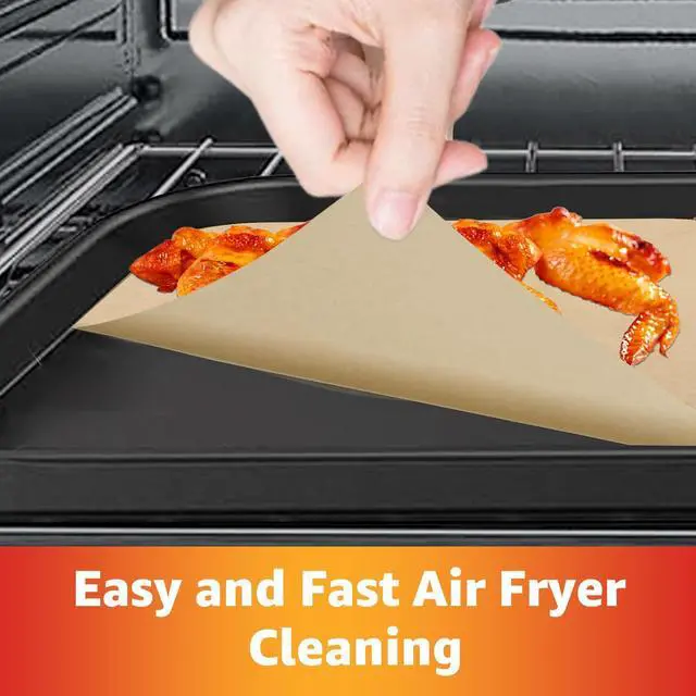 Alt view image 5 of 7 - 9 x11 inch Air Fryer Parchment Paper Squares, 100 Sheets Unbleached Pre-Cut Baking Disposable Paper Liner for Cuisinart Non-Stick Air Fryer Toaster Oven
