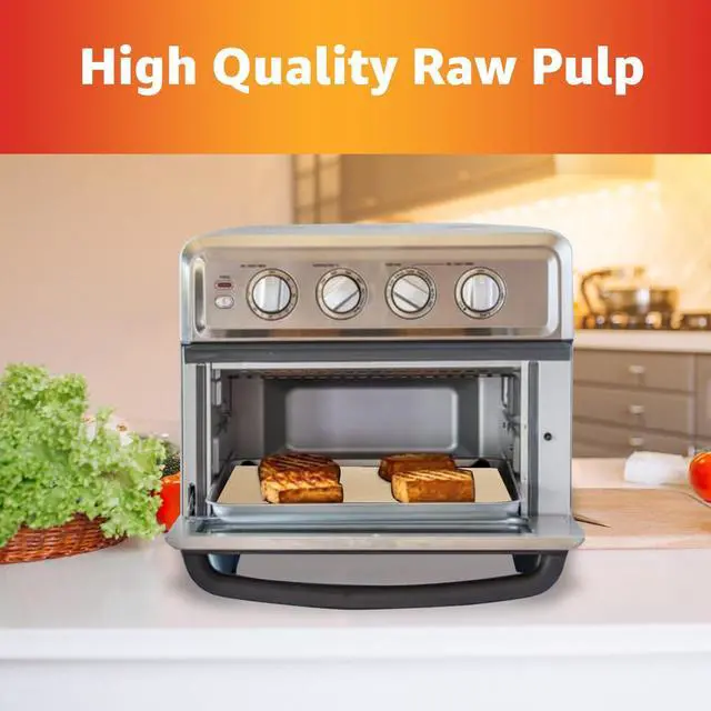 Alt view image 6 of 7 - 9 x11 inch Air Fryer Parchment Paper Squares, 100 Sheets Unbleached Pre-Cut Baking Disposable Paper Liner for Cuisinart Non-Stick Air Fryer Toaster Oven