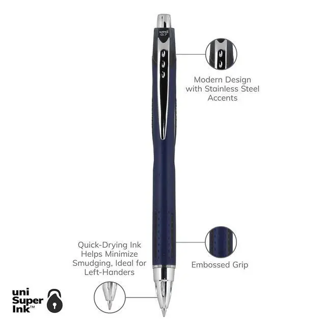 Alt view image 3 of 7 - Jetstream RT Ballpoint Pen, Fine Point (0.7mm), Black Ink, 6 Pens