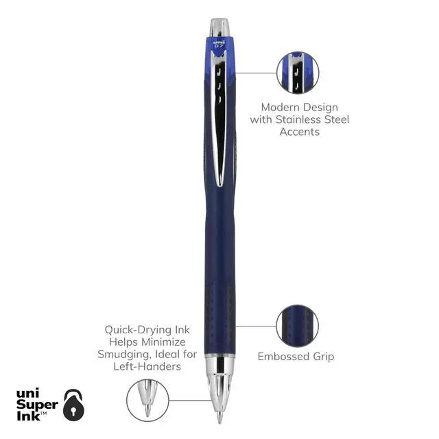 Alt view image 3 of 7 - Jetstream RT Ballpoint Pen, Fine Point (0.7mm), Blue Ink, 6 Pens