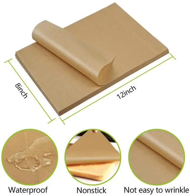 Alt view image 2 of 7 - 100 Pcs Parchment Paper Sheets for Baking, 8x12 Inches