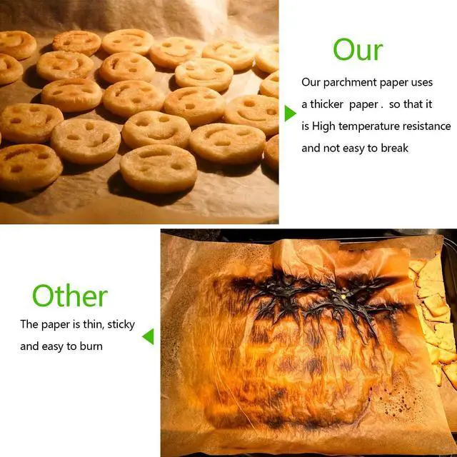 Alt view image 5 of 7 - 100 Pcs Parchment Paper Sheets for Baking, 8x12 Inches