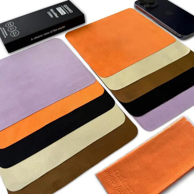 Main image of 10 Pack Microfiber Cleaning Cloths, Premium 110D Scratch-Free & Lint-Free Clean Cloth for Eyeglasses, Phone Screen, Camera Lens, VR/AR Headset, Car Mirror, Reusable & Washable (5 Colour, 6.9 * 5.7)