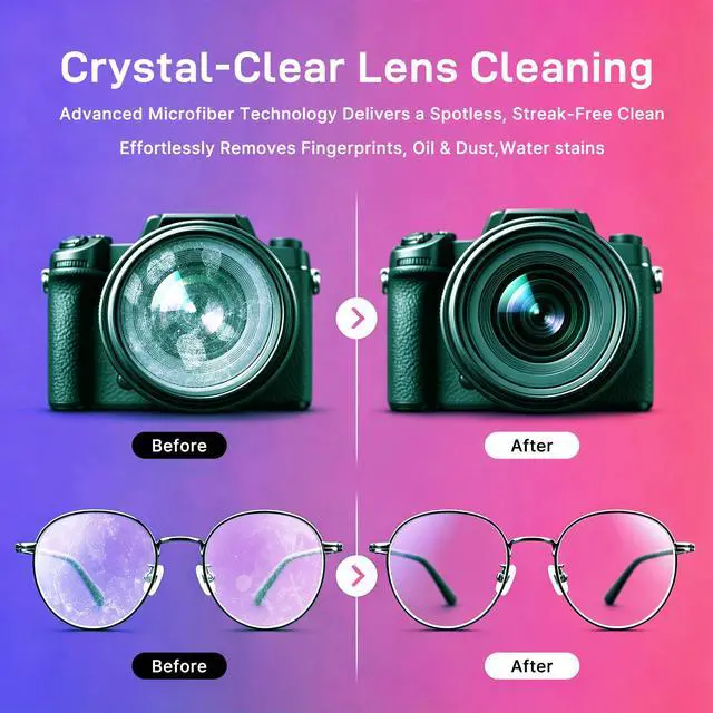 Alt view image 3 of 7 - 10 Pack Microfiber Cleaning Cloths, Premium 110D Scratch-Free & Lint-Free Clean Cloth for Eyeglasses, Phone Screen, Camera Lens, VR/AR Headset, Car Mirror, Reusable & Washable (5 Colour, 6.9 * 5.7)