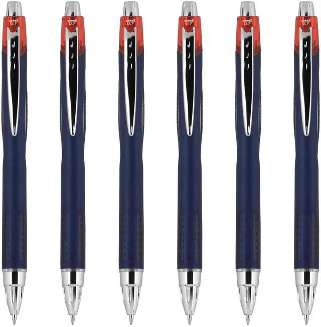 Main image of Jetstream RT Ballpoint Pen, Fine Point (0.7mm), Red Ink, 6 Pens