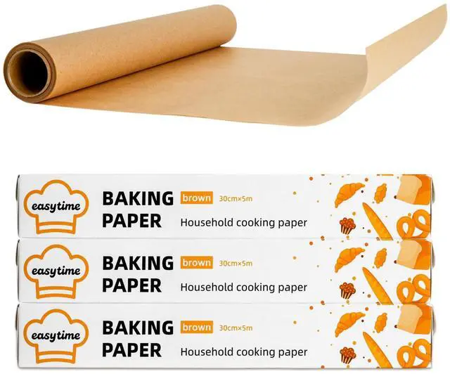 Main image of 12in x 49ft Unbleached Parchment Paper Roll, High Temperature Resistant Parchment Paper for Baking, Non-Stick Greaseproof Baking Paper for Cooking Grilling Air Frying (Brown, 12in x 49ft)