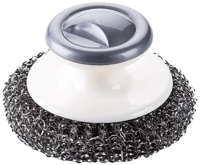 Main image of Stainless Steel Scrubber with HandleHeavy Duty Cleaning Supplies for Pots, Pans, Grills, Ovens & Other Tough Jobs (1P)