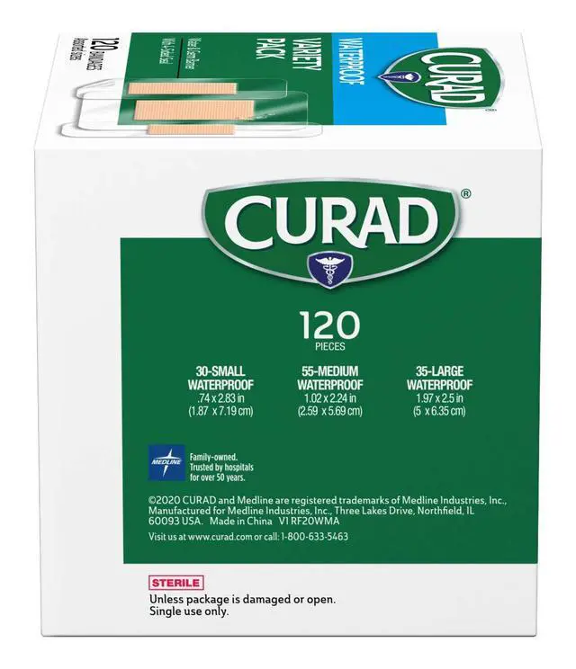 Alt view image 4 of 7 - Waterproof Bandage Variety Pack, 3 Styles Included; Assorted Size, 120 Bandages