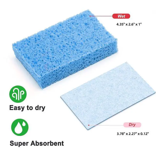 Alt view image 2 of 7 - 6 - Pack Non-Scratch Scrub Sponges - Sponges for Dishes and Washing Dishes, Cleaning Sponges for Kitchen Home Office, Magical 3D DIY Art and Craft SuppliersBlue