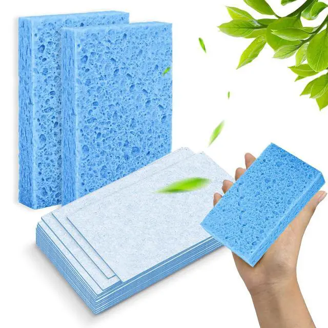 Alt view image 3 of 7 - 6 - Pack Non-Scratch Scrub Sponges - Sponges for Dishes and Washing Dishes, Cleaning Sponges for Kitchen Home Office, Magical 3D DIY Art and Craft SuppliersBlue