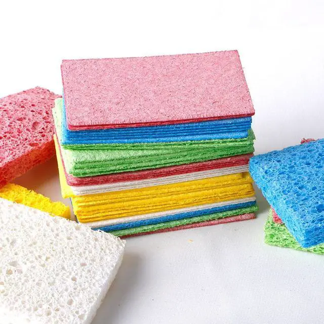 Alt view image 6 of 7 - 6 - Pack Non-Scratch Scrub Sponges - Sponges for Dishes and Washing Dishes, Cleaning Sponges for Kitchen Home Office, Magical 3D DIY Art and Craft SuppliersBlue