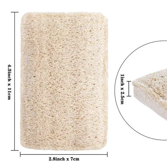 Alt view image 3 of 6 - Loofah Dish Sponges Kitchen,Organic Natural Sponges for Dishes,Non Scratch Eco Friendly Biodegradable for Cleaning,6PCS