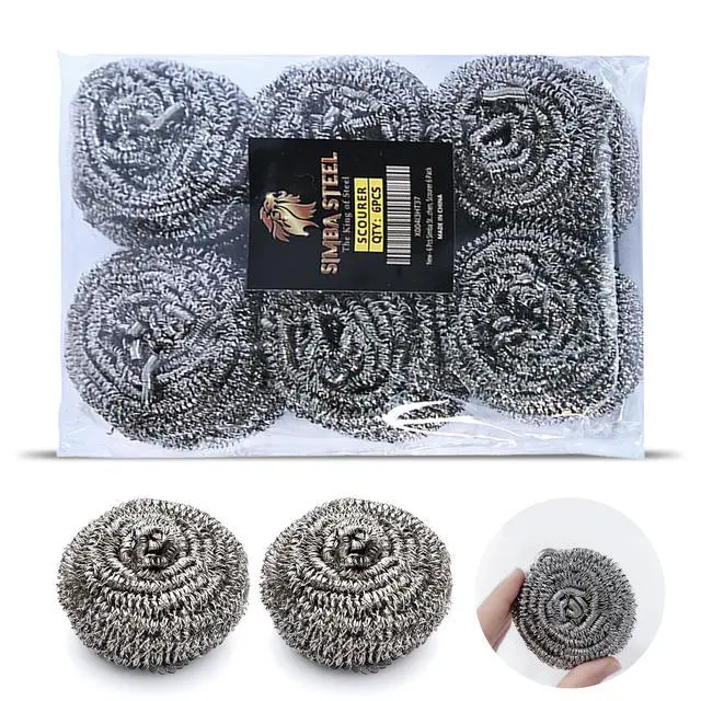 Main image of Stainless Steel Scourer Heavy Duty Scrubber Pads Steel Wool