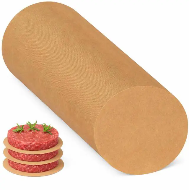 Main image of 200 Pcs Unbleached Parchment Paper Sheets - Baking Parchment Rounds,Hamburger Patty Paper Sheet for Separating Patties, Bread, Tortilla Wrapping(3.5 inch)