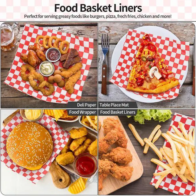 Alt view image 5 of 7 - 100Pcs Deli Paper Sheets, Ultra Grease Resistant Wax Paper Sheets for Food 7x7", Premium Sandwich Wrapping Pa-per at School Lunches, Perfect Food Basket Liners for Festival