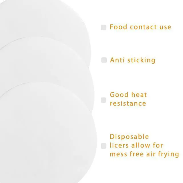 Alt view image 2 of 7 - 100 Count Pre-Cut 8 Inch Parchment Papers, Greaseproof Circle Liners for Round Cake Tins, Pie Dishes, Smash Burger Press, Dehydrator Trays, Grill, Freezer and Oven Safe