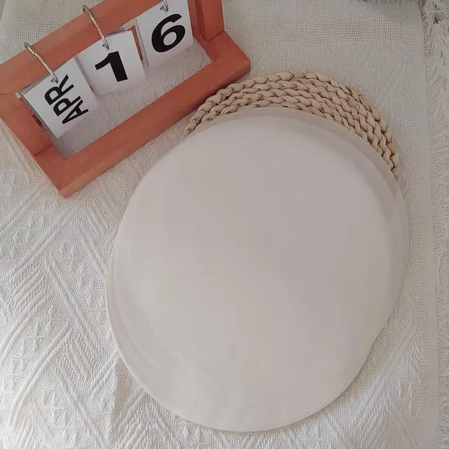 Alt view image 7 of 7 - 100 Count Pre-Cut 8 Inch Parchment Papers, Greaseproof Circle Liners for Round Cake Tins, Pie Dishes, Smash Burger Press, Dehydrator Trays, Grill, Freezer and Oven Safe