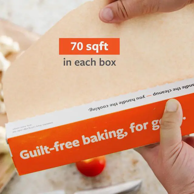 Alt view image 4 of 7 - Brown Natural Baking Paper Roll - Unbleached FSC Certified Non-Toxic, Chlorine Free Non-Stick Silicone Coated Oven-Safe Paper, 70 Sq Ft