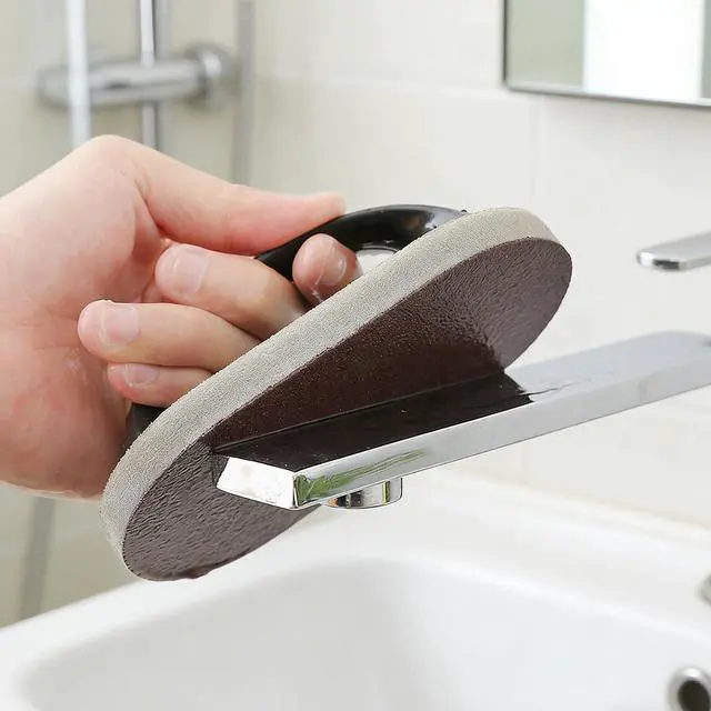 Alt view image 3 of 7 - Scrub Sponge with Handle, Scrubbing Pad for Stubborn Stains on Pots Pans & Kitchen Surfaces (2pcs)