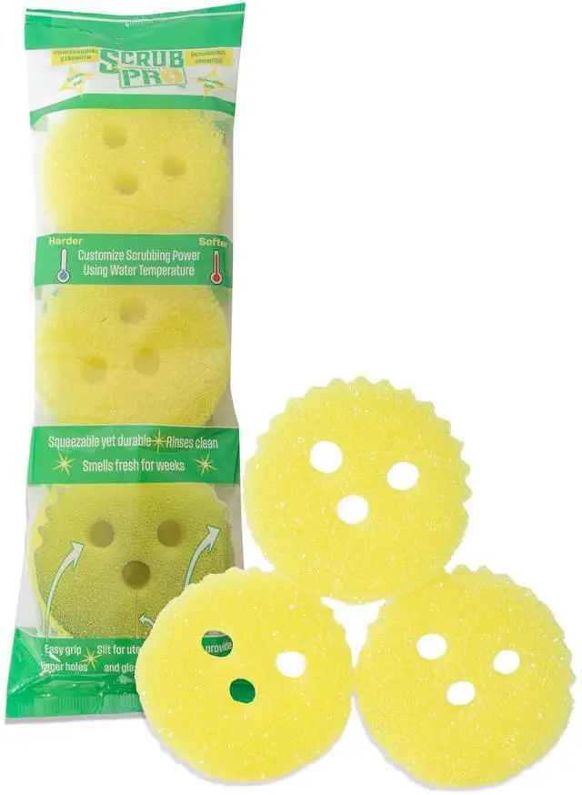 Main image of Cleaning Sponge - 3 Pack Non-Scratch Kitchen & Bathroom Sponges with Dual-Sided Design and Sideways Slit for Utensils, Ideal for Dishes, Sink, Shower, Countertops, and Household Cleaning
