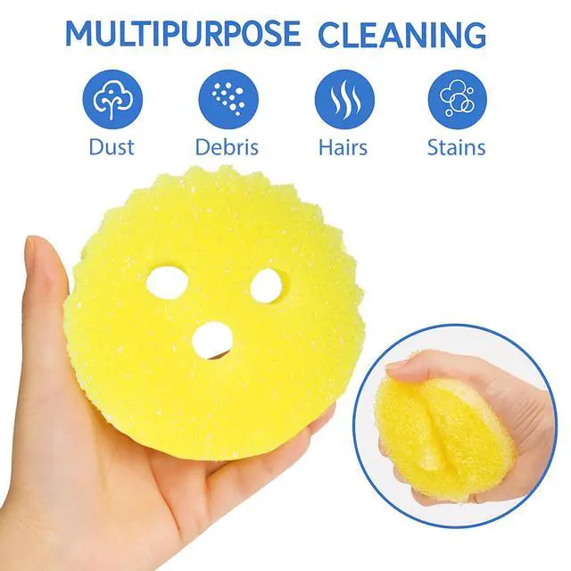 Alt view image 2 of 6 - Cleaning Sponge - 3 Pack Non-Scratch Kitchen & Bathroom Sponges with Dual-Sided Design and Sideways Slit for Utensils, Ideal for Dishes, Sink, Shower, Countertops, and Household Cleaning