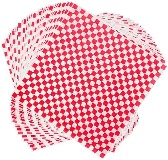 Main image of 120pcs Wax Paper Sheets for Food, 12x12" Grease Proof Sandwich Wrapping Paper, Premium Deli Paper Sheets, Pre Cut Checkered Food Basket Liners for BBQ, Picnic, Festival, Fair by Neyimqr
