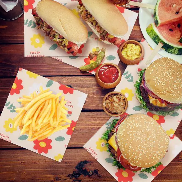 Alt view image 7 of 7 - Waxed Deli Paper Sheets 7 * 7 Inch, 100 Pcs Food Basket Liners for French Fries, Burgers, Dry Sandwich Wrap Paper Sheets Floral