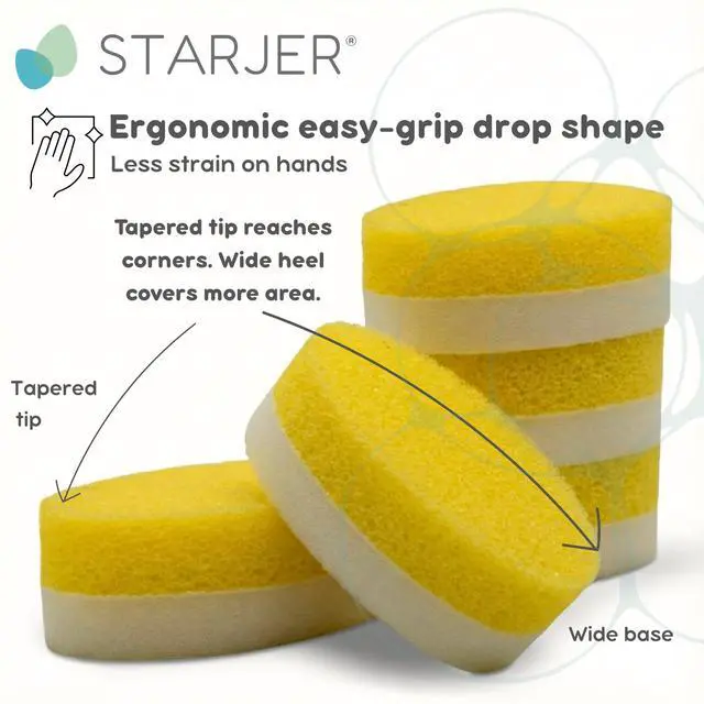 Alt view image 7 of 7 - Dish Sponge scrubber Non Scratch 2-Layer Heavy Duty Scrub Foam & Soft Absorbent Ergonomic Kitchen Sponges for Dishes, Pots Pans, Sink bathroom scrubber Window scrubbies Cleaning home essentials,6 Pack