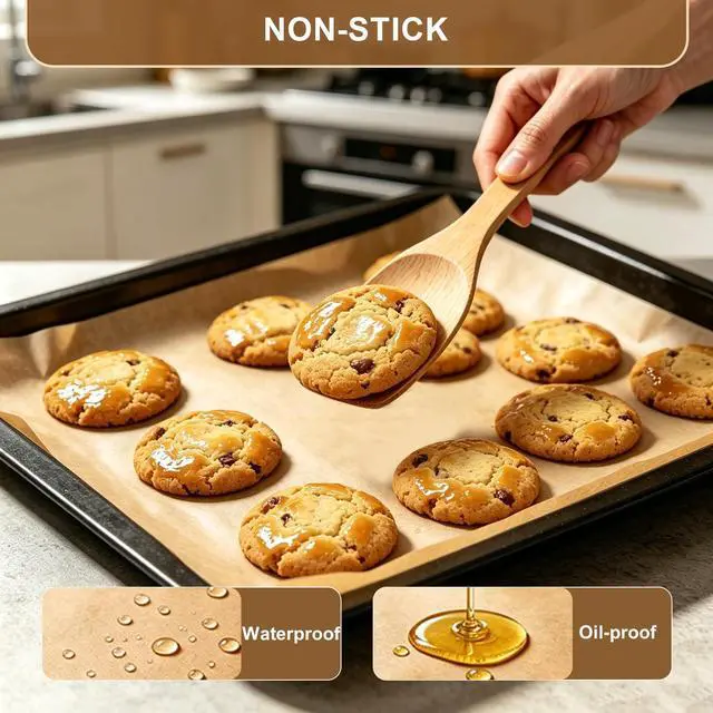 Alt view image 5 of 7 - 140 Pcs Parchment Paper Sheets 9x13 In, Precut Unbleached Non-Stick