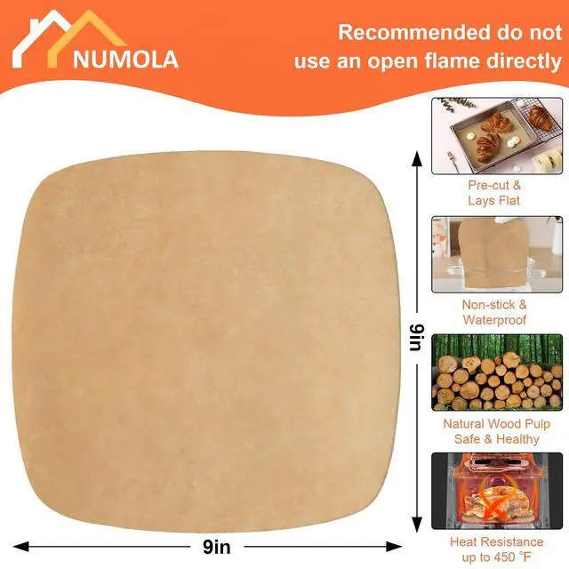 Alt view image 2 of 7 - Parchment Paper Sheets Air Fryer Liners 9 Inch 100 Count