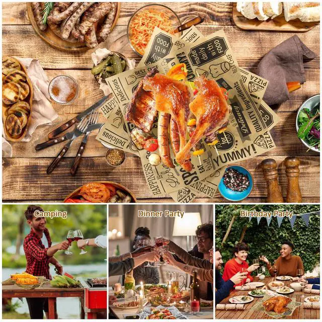 Alt view image 6 of 7 - 100 PCS Deli Paper Sheets 12 x 12 Inch Unbleached Wax Paper Sheets