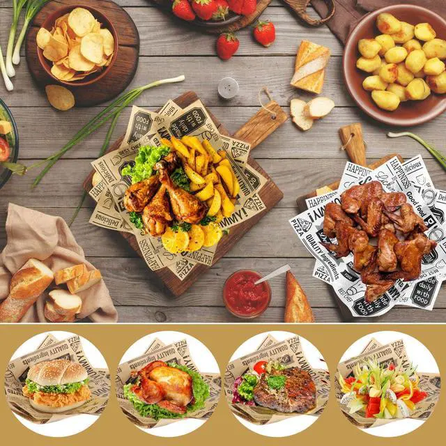 Alt view image 7 of 7 - 100 PCS Deli Paper Sheets 12 x 12 Inch Unbleached Wax Paper Sheets