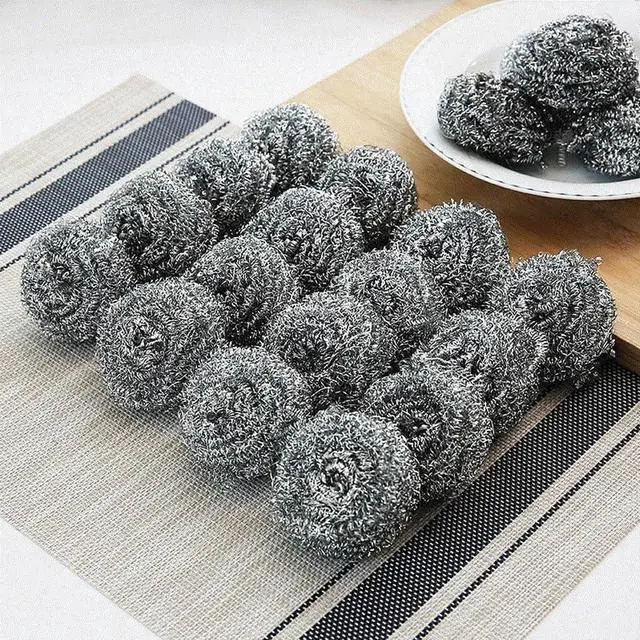 Main image of Stainless Steel Scouring Pads, 20 Pack, Heavy Duty Kitchen Scrubbers for Pots and Pans, Bathroom Cleaning